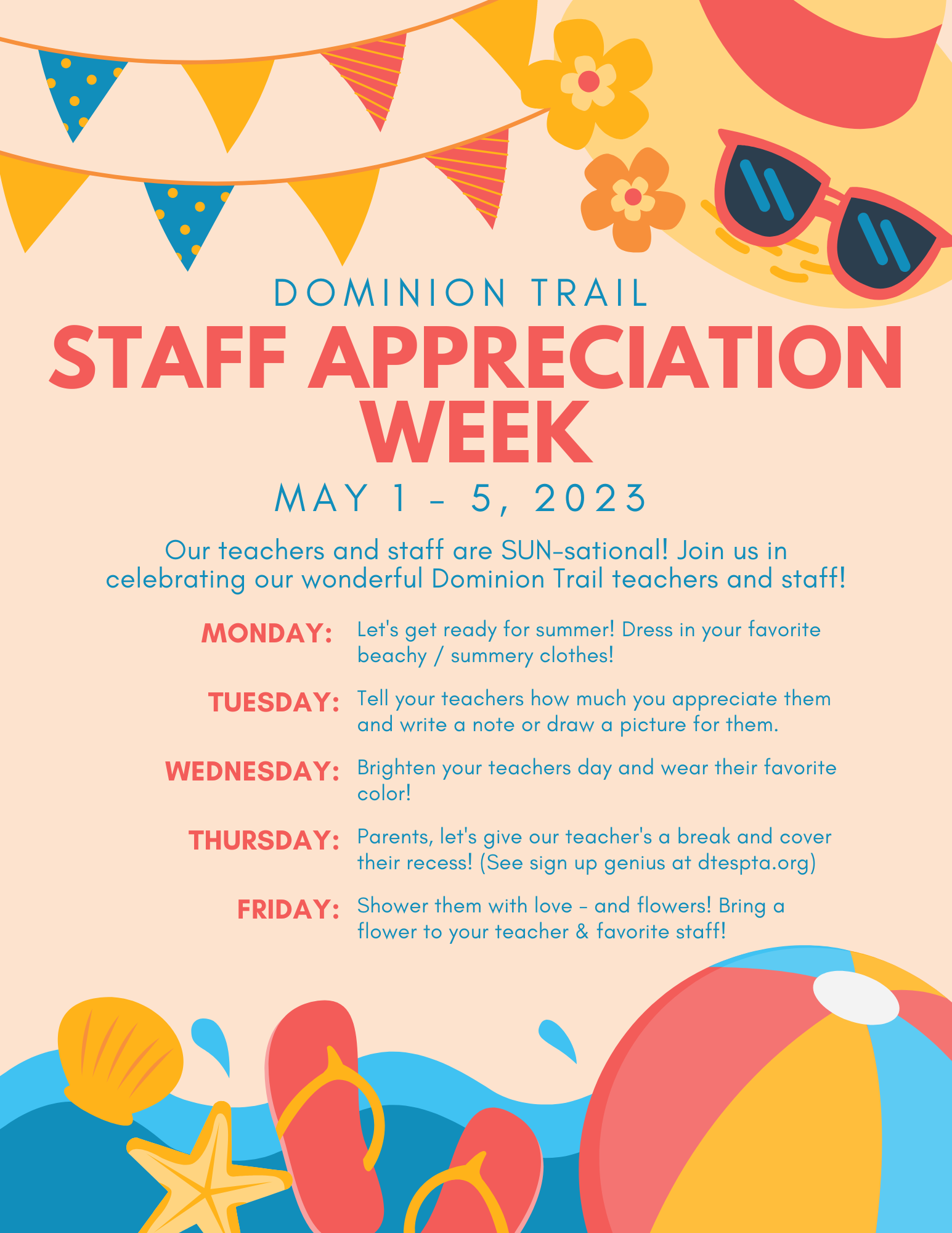 Staff Appreciation Week is NEXT WEEK!