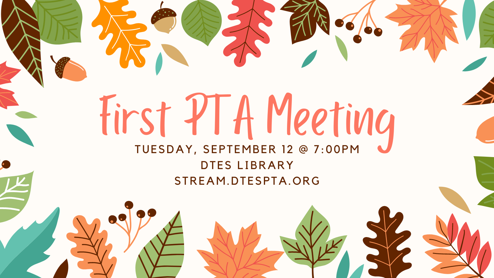 Join Us for Our First PTA Meeting