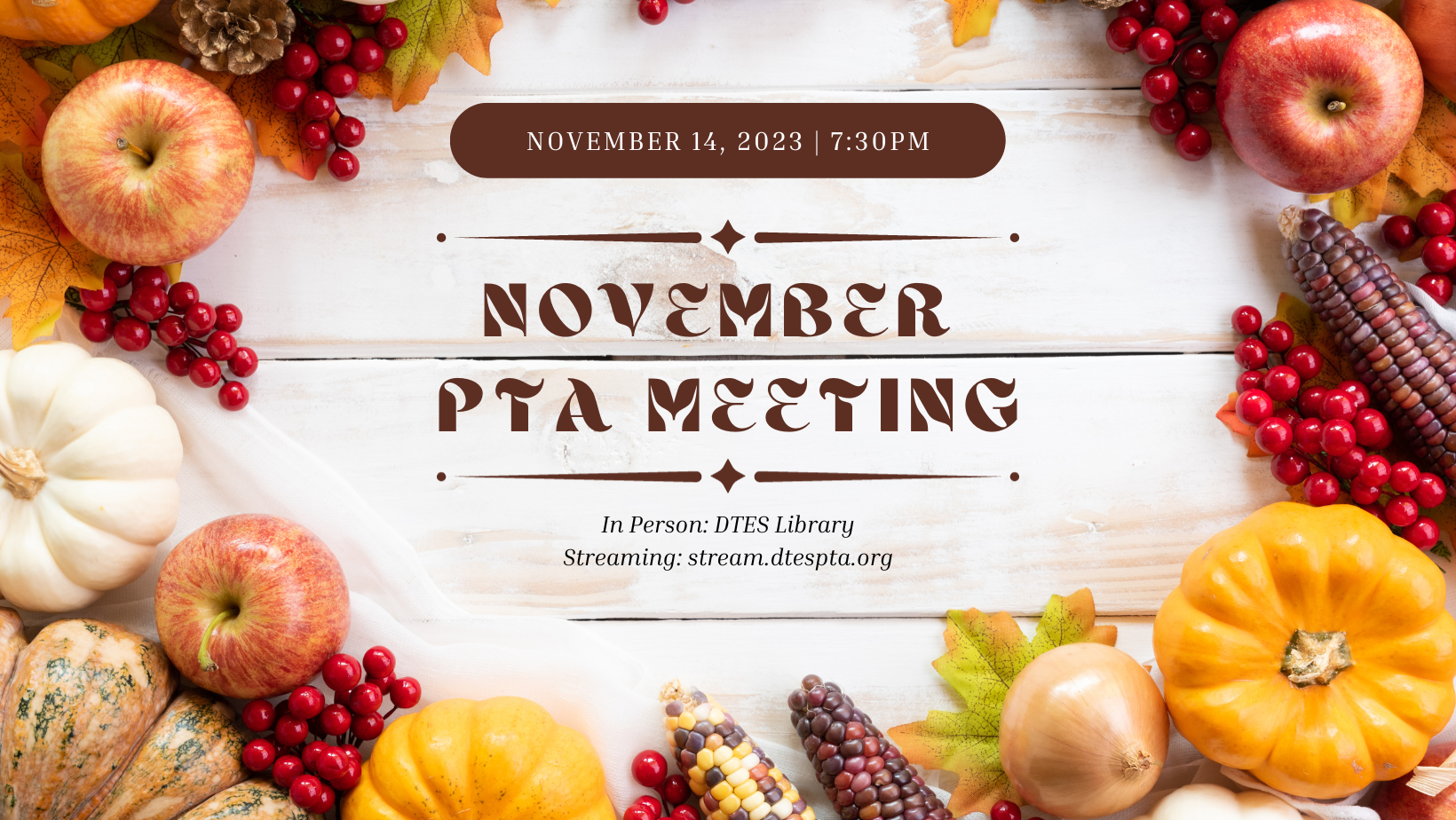 Join Us for a Fun-Filled November at DTES: Spaghetti Dinner and PTA Meeting!
