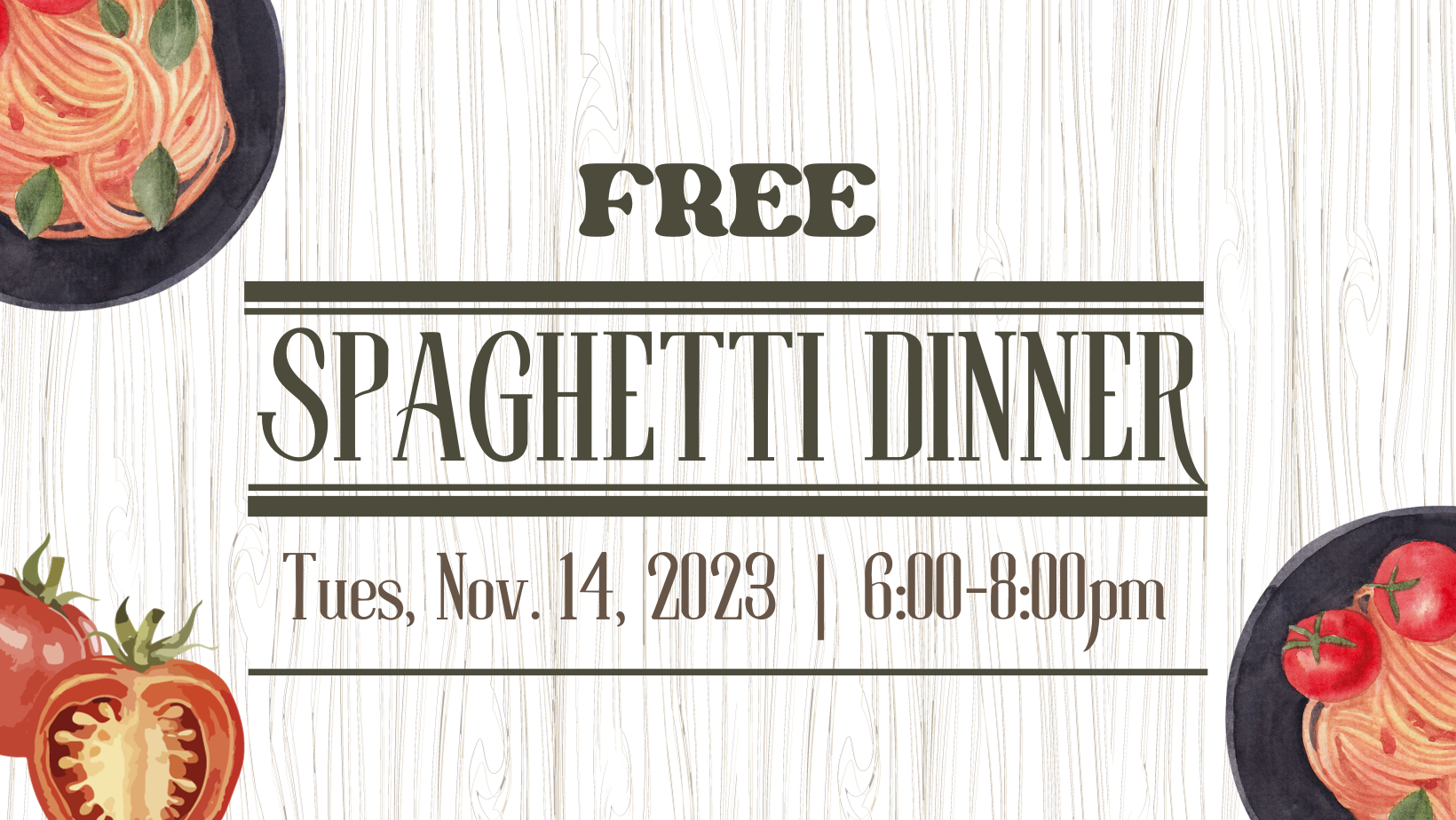 Free Spaghetti Dinner Night & Monthly PTA Meeting